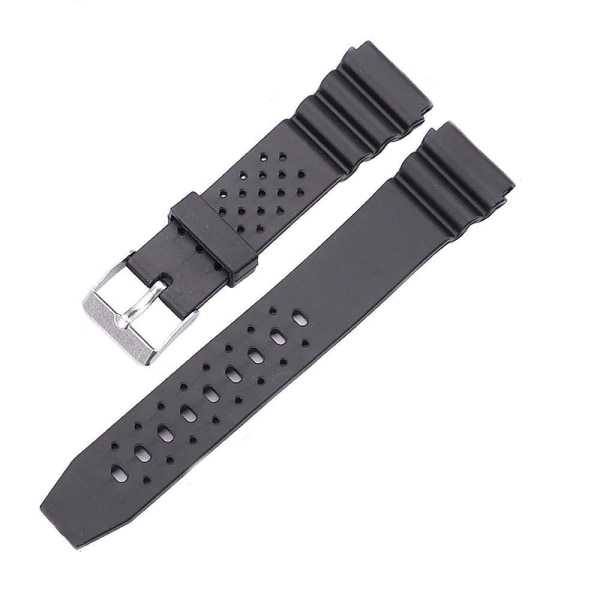 Klockarmband Silikon Sportig Svart - Flera storlekar Black 20 mm