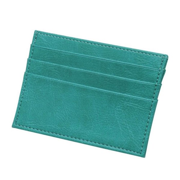 Klassisk korthållare i konstläder - Flera färger Turquoise
