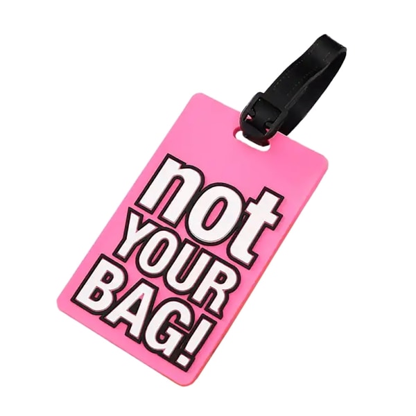 Bagagetaggar / adresstag resväska - Not your bag! Rosa