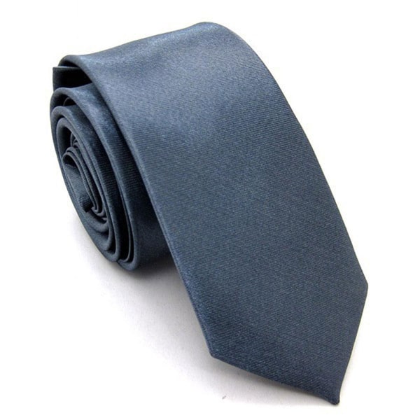 Smal / slimmad slips - Stålgrå grå
