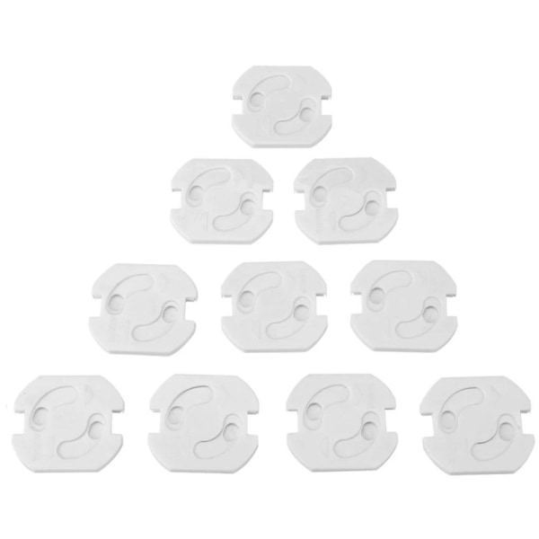 Vridbart petskydd för vägguttag 10-pack White