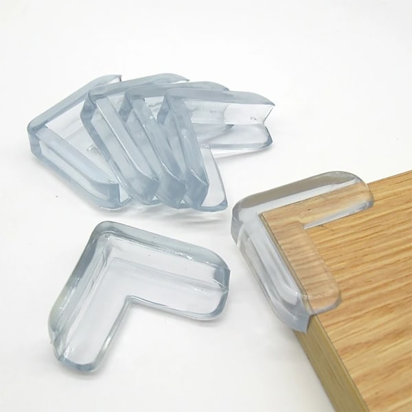L-formade hörnskydd barn 20-pack - Flera färger Transparent