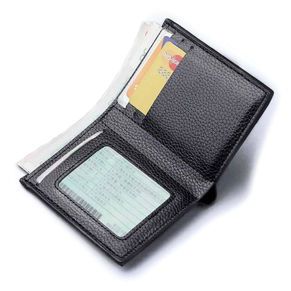 Smidig plånbok i syntetiskt läder - Flera färger Svart