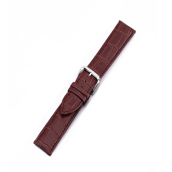 Klockarmband i läder 14 mm - Flera färger Mörkbrun