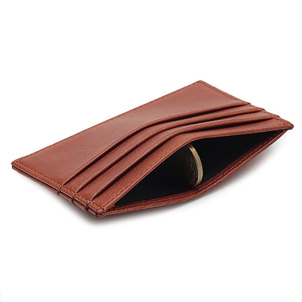 Klassisk slimmad korthållare 7 fack - Flera färger Brown