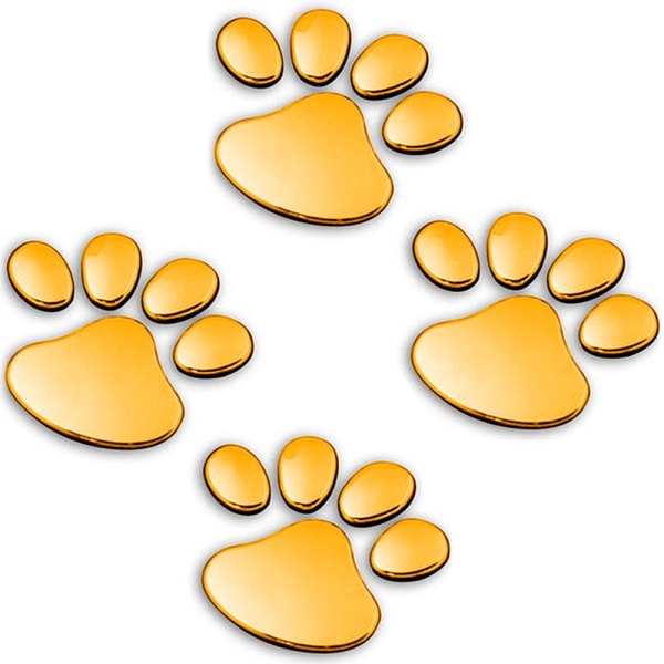 2 kpl Autotarra tarrat tassut koira 3D - Useita värejä Gold