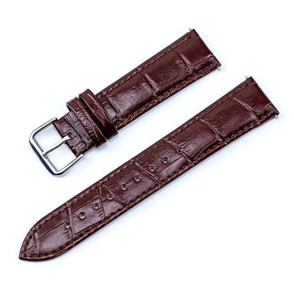 Elegant klockarmband i konstläder - Välj storlek / färg Brown 16 mm