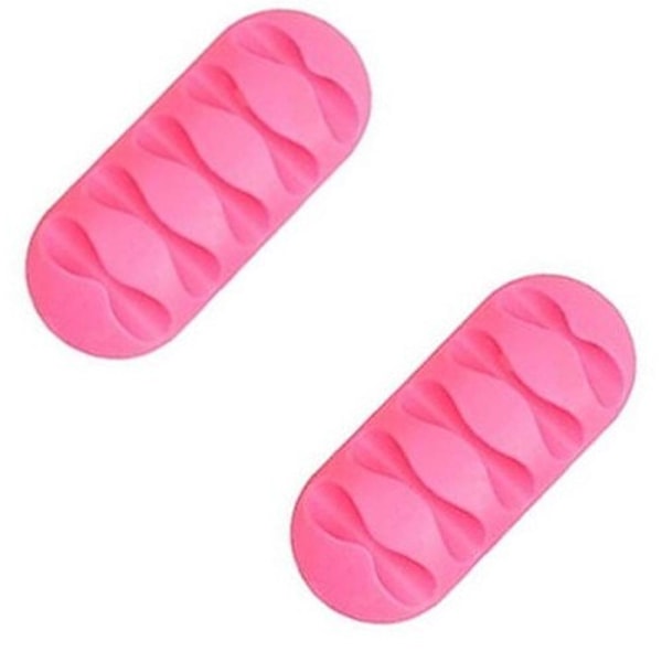 Ledningsholder / kabelarrangør 2-pak - Flere farvevalg Pink
