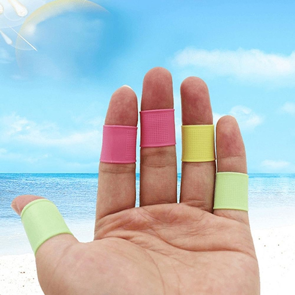 Silikonbeskyttelse for fingrene 10-pakning Grey