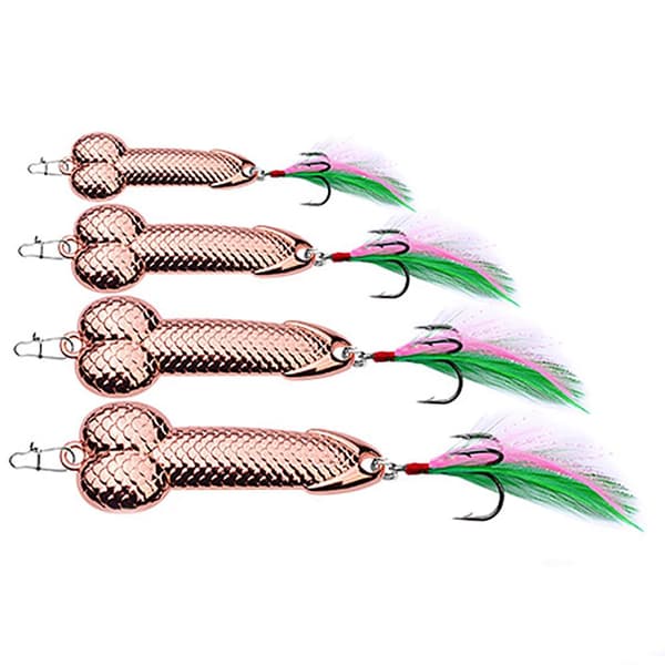 Penisformade skeddrag 4-pack - Roséguld Rosa guld