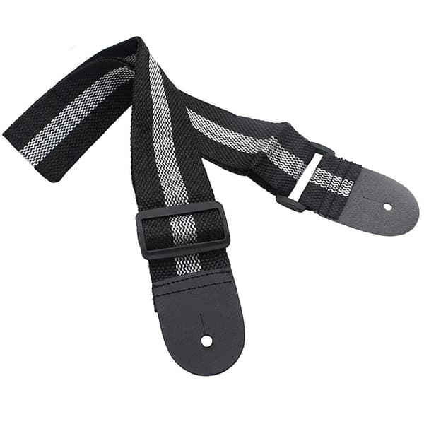 Guitarrem / skulderrem til guitar i nylon - Vælg farve Grey