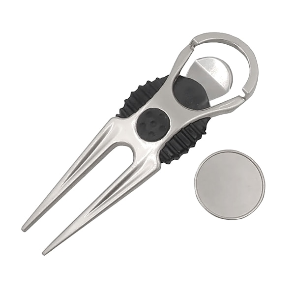 Skön greenlagare / Pitch fork i metall Silver