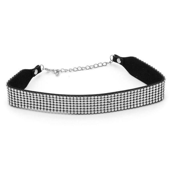 Halsband Choker Studs Bred - Guld / Silver Silver