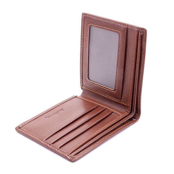 Liten plånbok Small Bifold Horizontal PU - Flera färger Brown