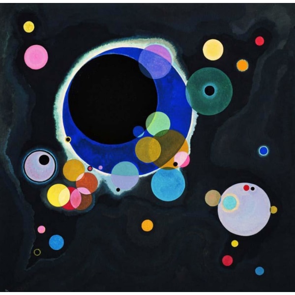 Art Puzzle - V.Kandinsky: Flere cirkler 1000 brikker