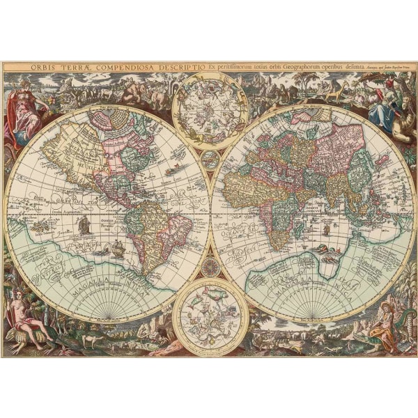 Art Puzzle - Antik världskarta 260 bitar multifärg
