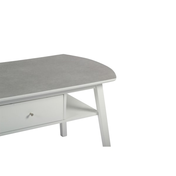 105 Castor soffbord med högtrycks laminat top Vit 60a1 | Vit | Fyndiq