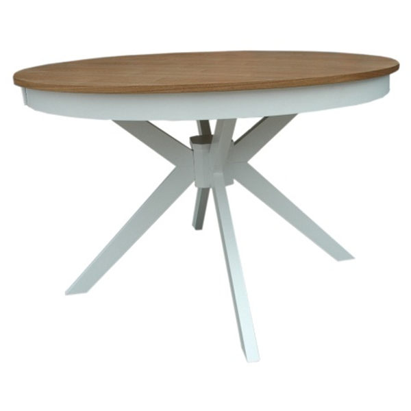 Viktor runt matbord 120 cm Vit/Ek