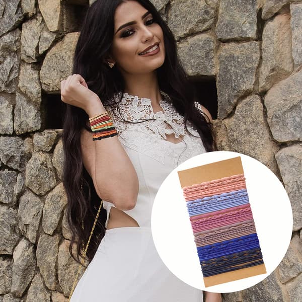 Boho Armbånd Hodebånd for Kvinner 20 tykke elastiske hodebånd dual-use hodebånd, stil: stil2;