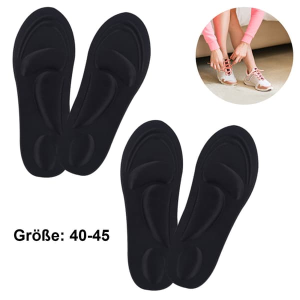 Memory foam-innersåler, elastiske, støtdempende, komfortable