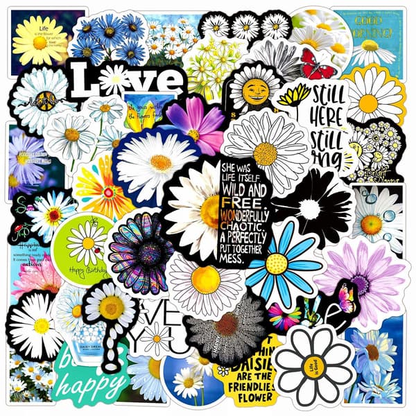 150 vedenpitävää Daisy Doodle -tarraa