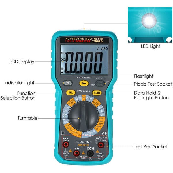 Intelligent digital multimeter och intelligent digitalt testinstrument av hög kvalitet