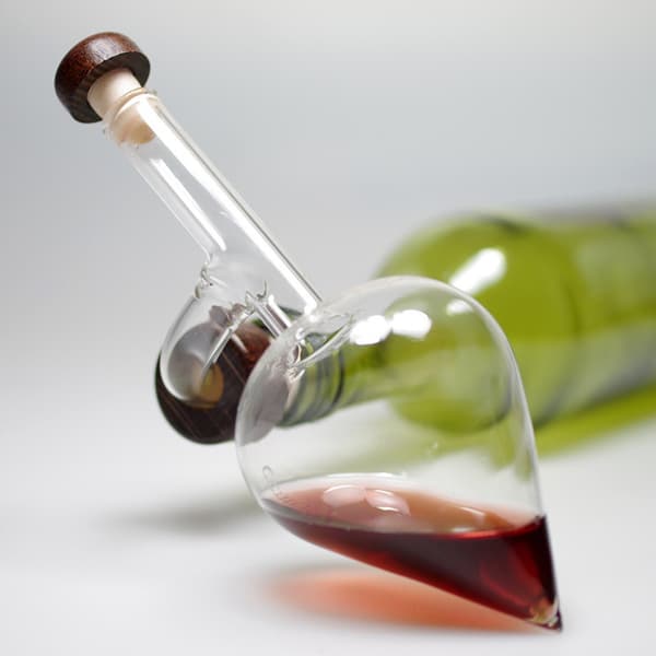 Bärbar vinkaraff med pip, snabb vinluftare i glas för snabb vinoxidation och servering