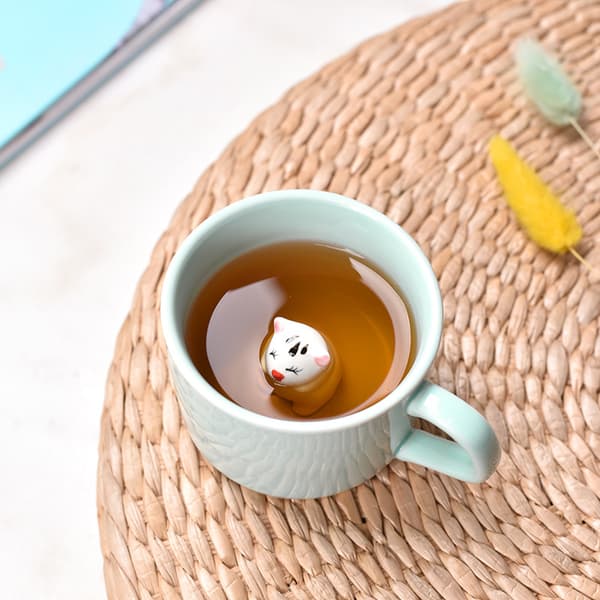 3D Djur Keramisk Mugg Söt Dryckeskopp för Kaffe Mjölk Te Presentanvändning