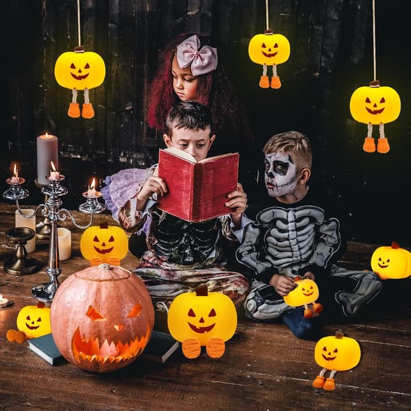 Sød Halloween Græskar Natlampe Genopladelig til Børneværelset