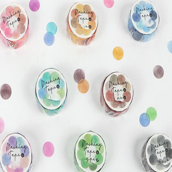 Washi Tape Sett Basic Skinny Maskering Dekorative Teiper for Kunst