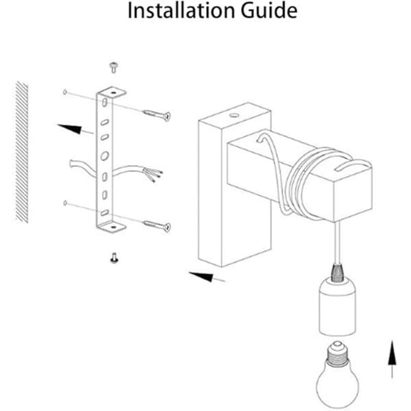 Moderne vegglampe i metall og tre (hvit), interiørbelysning, dobbel E27
