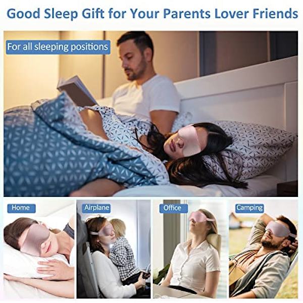 Sovmask för kvinnor 3D Sovglasögon Bekväm ögonmask Sovmask