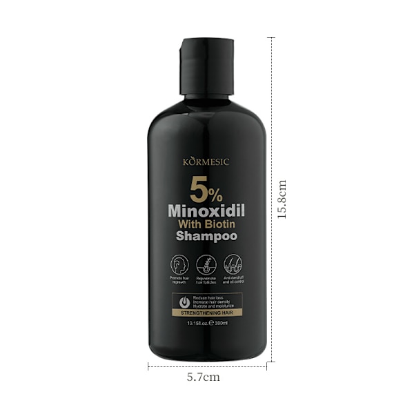 5% Hårväxtbalsam, Biotin, Ginseng & Ingefära - Stöder Tjockare, Fylligare Hår - Hårbotten B