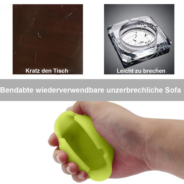 Fluorescerende askebeger, lysende silikonaskebeger