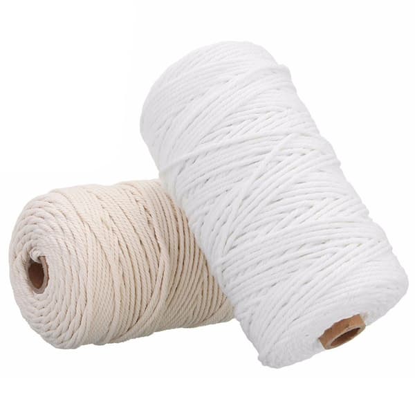 Stickgarn, av bomull, 3 mm tjockt, 100 m långt