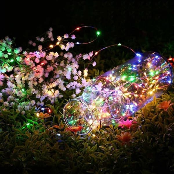 Farsdags THSINDE Solcellelys Utendørslys Hagelys Varmhvit 10M-100LED