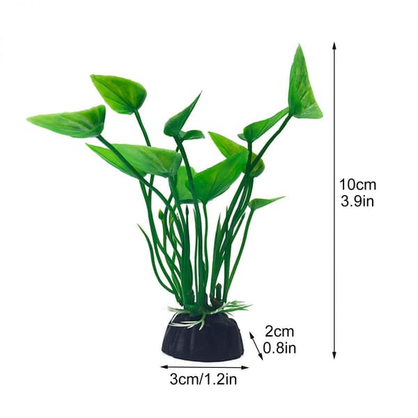 Kunstig akvarieplante, 10 cm plastplanter for akvarier