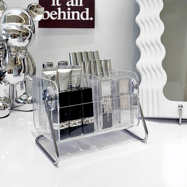 Makeup Bakke Holder Organizer Kosmetik Display Case Bordplade Skrivebord