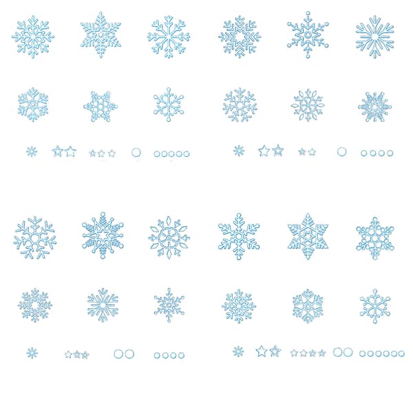 Jul Snöflinga Väggdekaler
