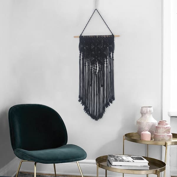 Väggbonad, Boho Makramé Väggbonad Handgjord Vävd Väggkonst Makramé Tapestry för Sovrum Kontor Hem Väggdekor