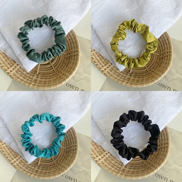 16 stk sateng hårstrikker for søvn, natt-scrunchie, hårtilbehør, hårstrikk hodeplagg for kvinner, stil: Stil 5;