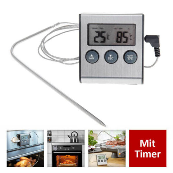 Kjøtttermometer Digital Steketermometer Grilltermometer Ovn Trådløs