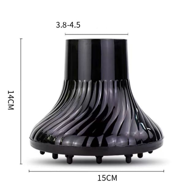 Svart Universal Hårføner Diffuser