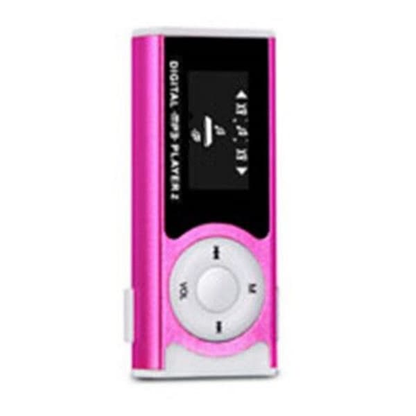MP3-kort med skjermlykt - rosa
