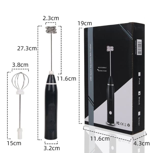 Melkeskummer Elektrisk Dobbel USB Oppladbar Skummer DE