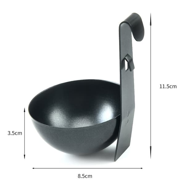 Eggkoker i rustfritt stål for posjering av egg, non-stick eggkopper for posjering av egg til frokost