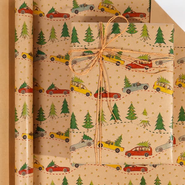 Julklappspapper, födelsedagspapper, återvinningsbart presentpapper, 43*300cm (rulle) 5