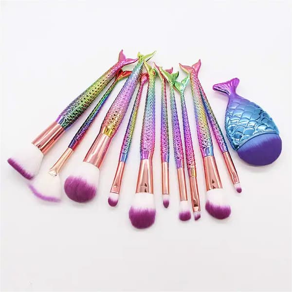 Makeup børstesæt 11 stk. Havfrue makeup børstesæt