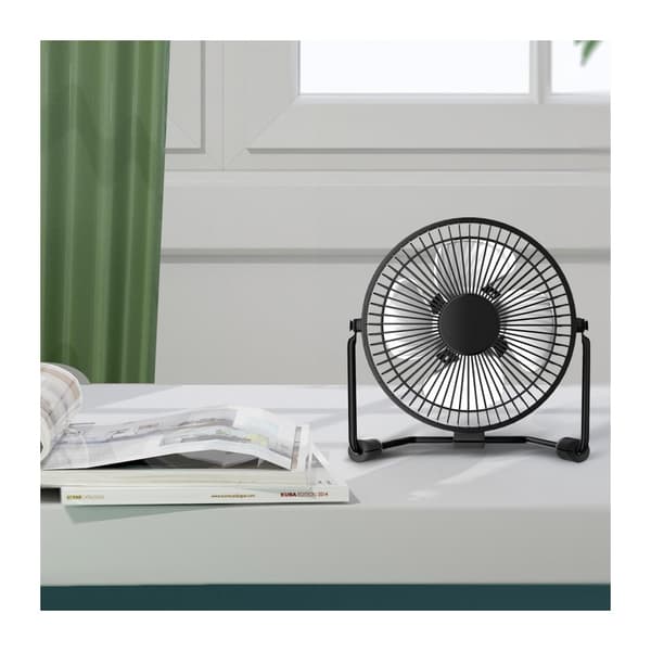 4-tommers lille USB-skrivebordsventilator