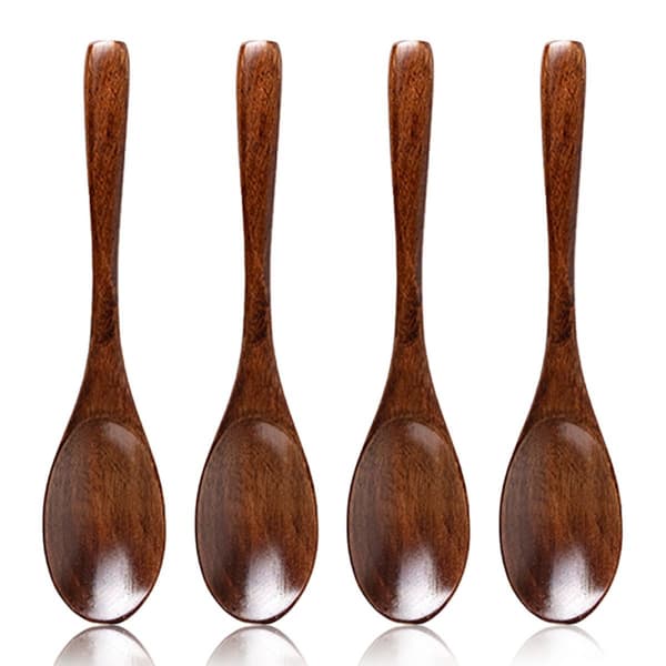 Träsked, Skedar Trä Soppsked Set, 15cm